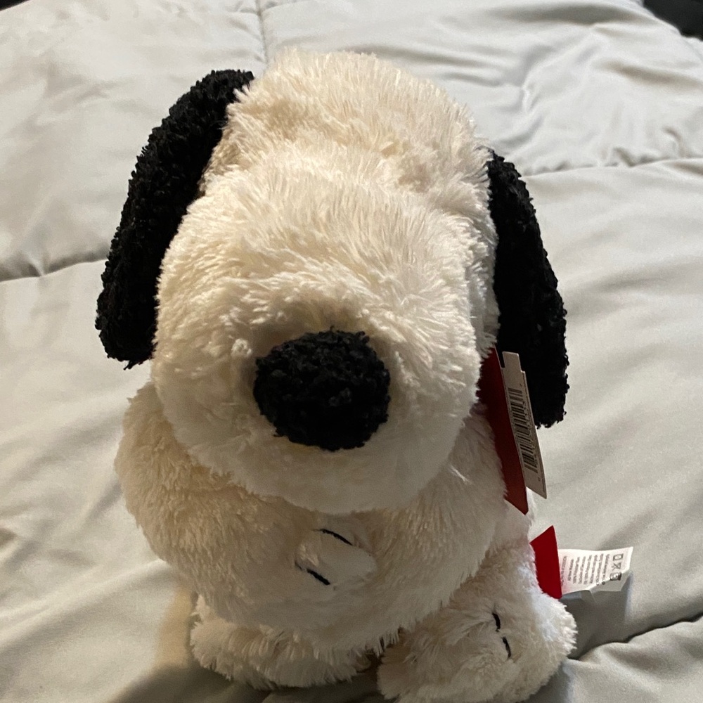 Plush Snoopy Pet Toy - Cream and Black Soft Plush
